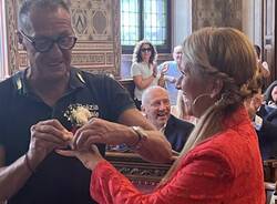 Festa in Polizia Locale a Legnano per le nozze di Marco Rossetti