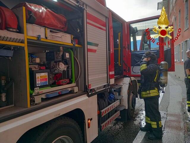 Incendio fabbrica Germignaga