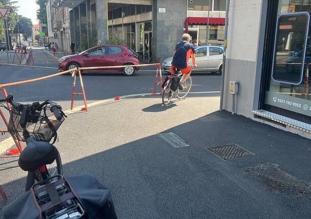 Incrocio via A. Giussano corso Italia a Legnano 