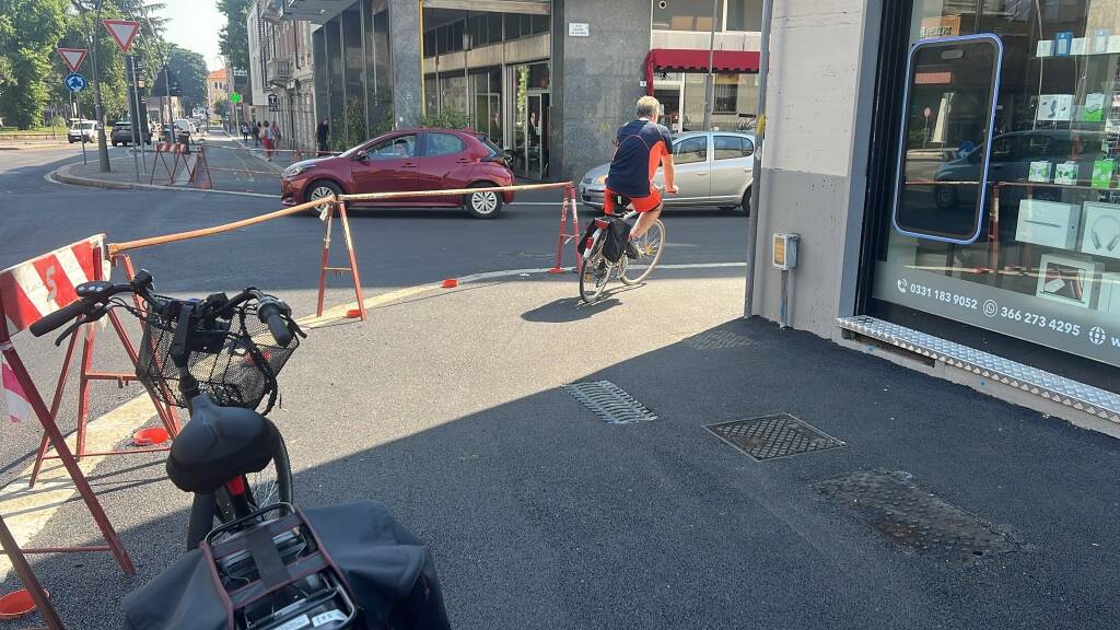Incrocio via A. Giussano corso Italia a Legnano 