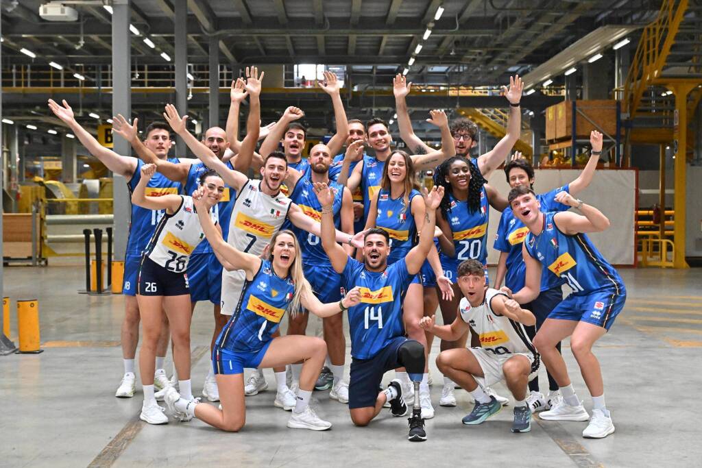 La nazionale italiana volley a Malpensa, ospite di Dhl