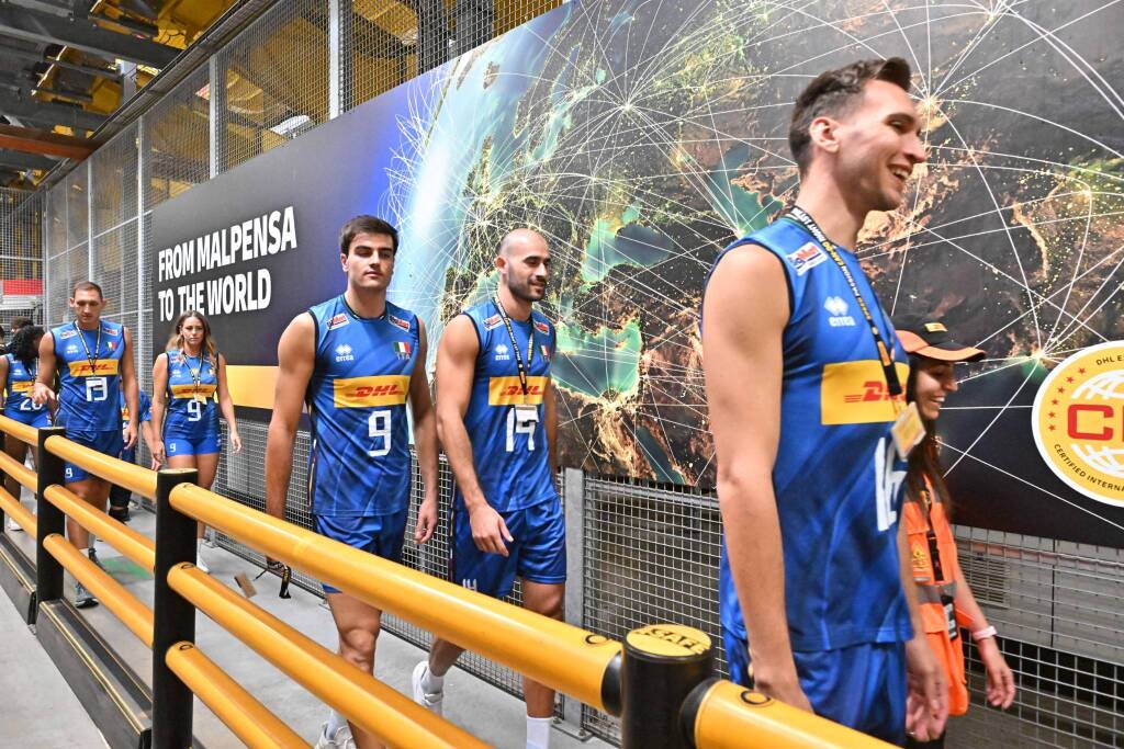 La nazionale italiana volley a Malpensa, ospite di Dhl