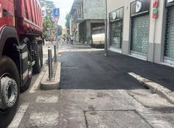 Lavori per l’attraversamento in via Giussano a Legnano
