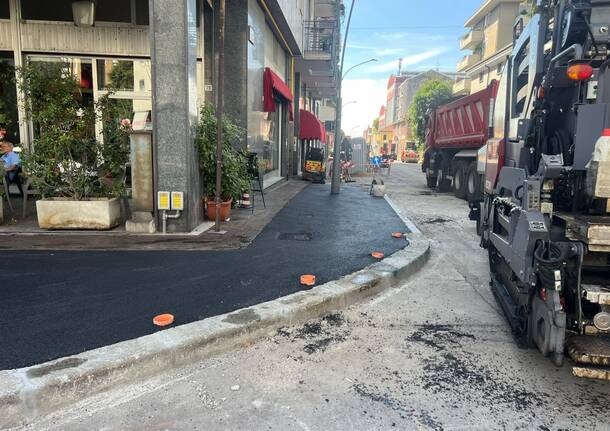 Lavori per l’attraversamento in via Giussano a Legnano