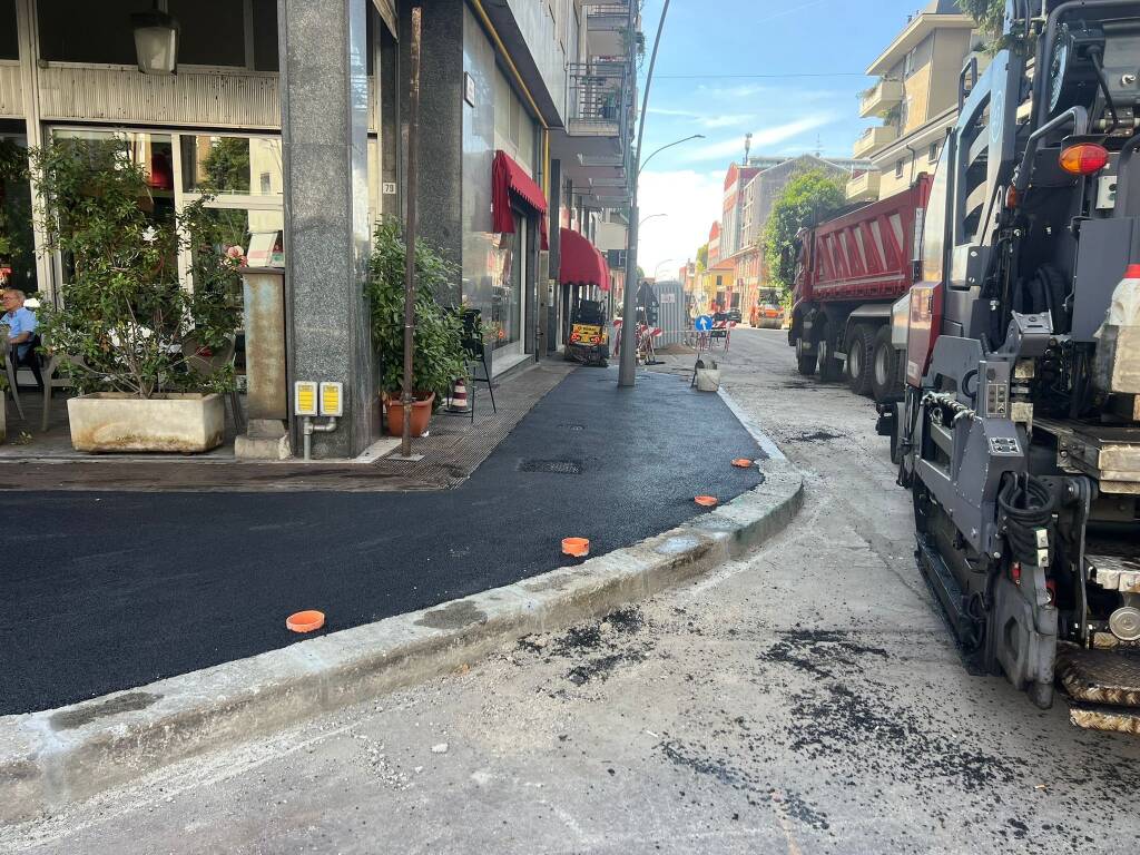 Lavori per l’attraversamento in via Giussano a Legnano
