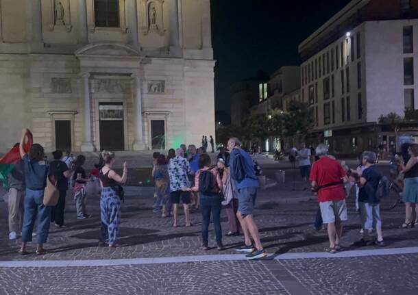 Il presidio rumoroso per Gaza, a Gallarate