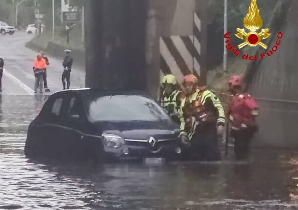 sottopasso allagato busto arsizio