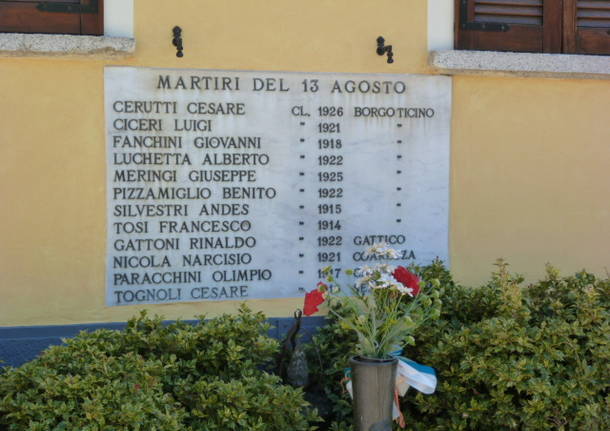 Strage Borgo Ticino - lapide 