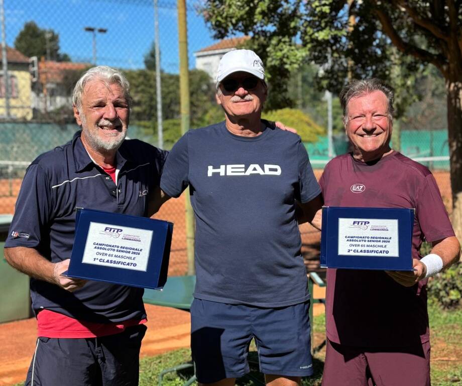 Tris legnanese ai campionati regionali assoluti master tennis