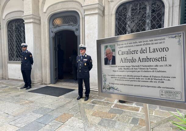 Funerali di Alfredo Ambrosetti, la camera ardente