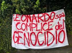 La protesta contro le forniture a Israele allo stabilimento Leonardo di Cascina Costa