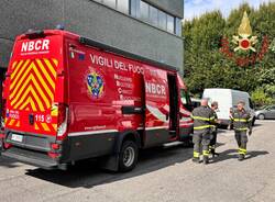 Como - Vigili del fuoco per emergenza a Rebbio