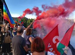 Flash mob della Cgil a Sesto Calende a sostegno di Gaza