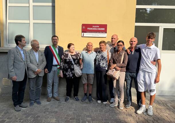 Intitolazione a Francesca Mainini della palestra di via Calatafimi a Legnano