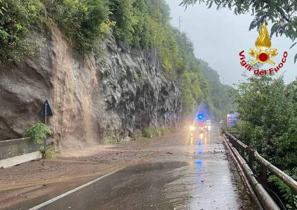 Maltempo a Como: smottamenti a Blevio e Colonno