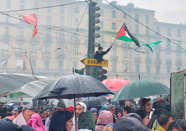 La manifestazione a Milano per Gaza