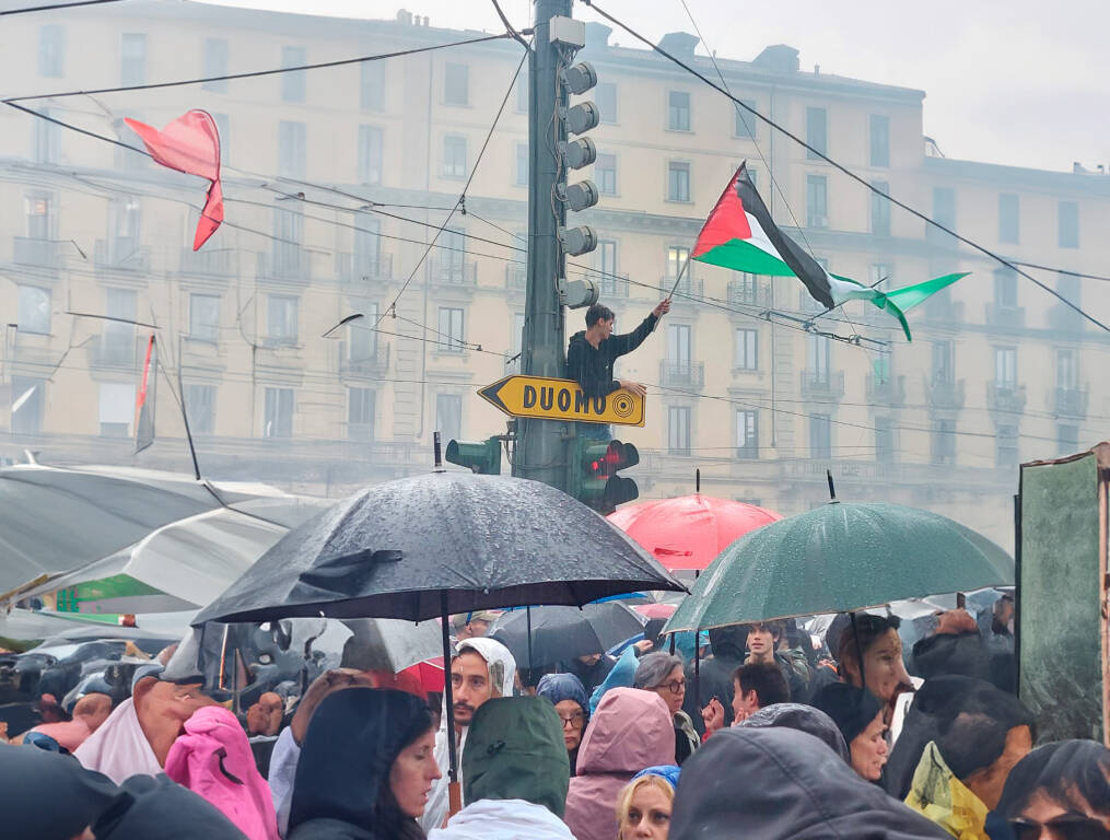 manifestazione gaza milano
