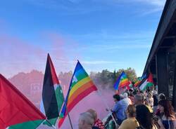 Manifestazione pro Palestina sul ponte di Sesto