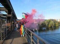 Manifestazione pro Palestina sul ponte di Sesto
