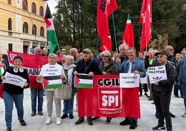 Presidio per Gaza in via Luini a Legnano