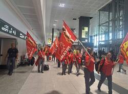 Protesta addette pulizia scalo Malpensa 6 settembre 20205