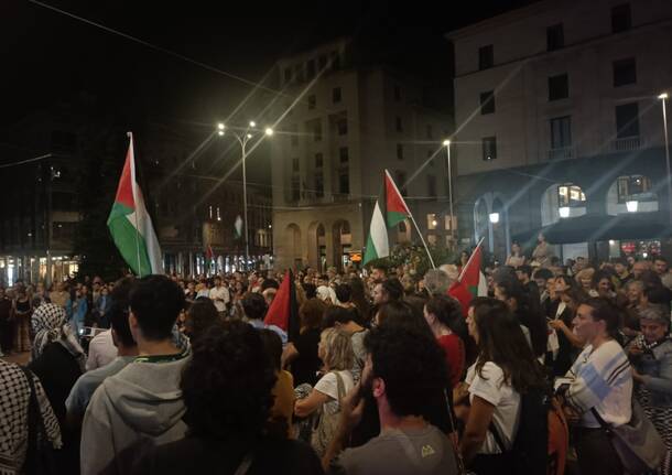 Varese in piazza per Gaza Palestina