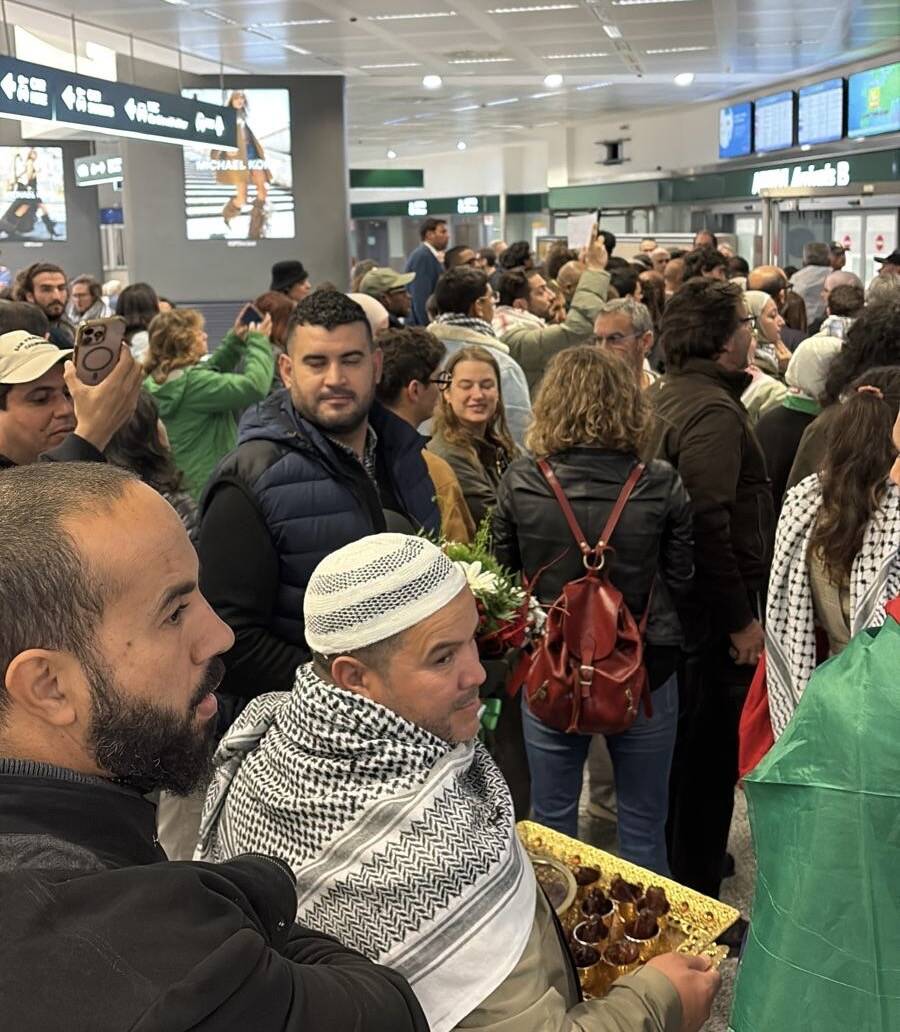 A Malpensa il rientro di quelli della Sumud Flotilla