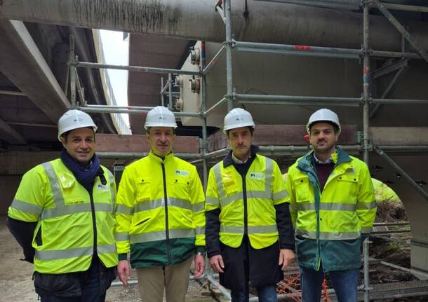 Licata e Astuti al cantiere del viadotto del Ponte di Vedano: “Fine lavori il 15 novembre”