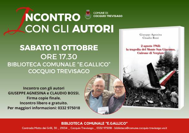 INCONTRO CON GLI AUTORI AGNESINA E BOSSI