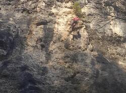 Smantellate le “vie“ di arrampicata illegali sulle rocce della Valganna