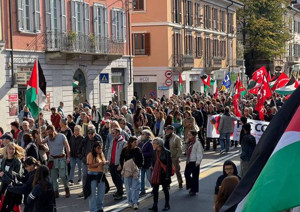 Il corteo per Gaza a Varese nel giorno dello sciopero generale