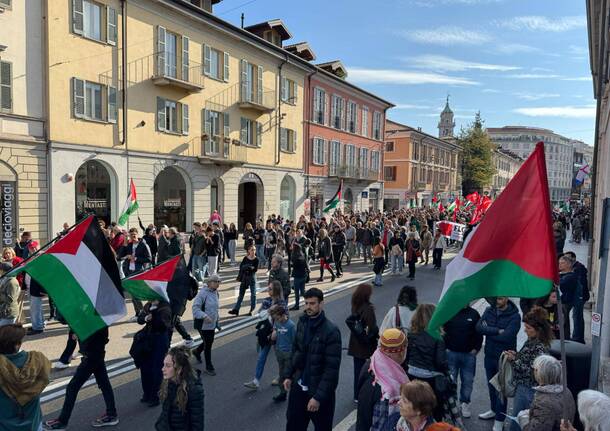 Il corteo per Gaza a Varese nel giorno dello sciopero generale