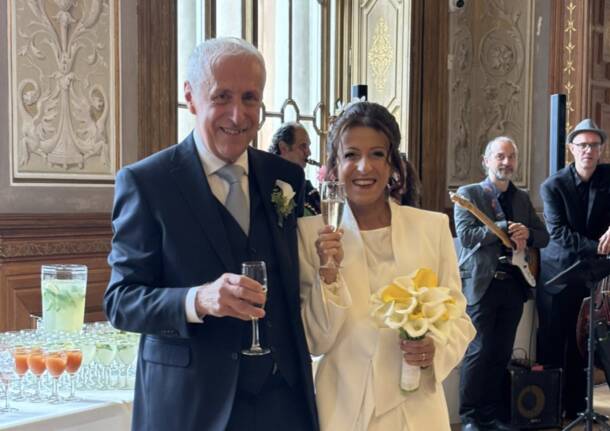 Nozze a Ville Ponti, Sara Bartolini e Stefano Tosi oggi sposi