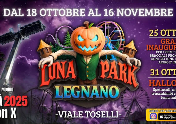 Preapertura, festeggiamenti e novità al Luna Park di Legnano da sabato 18 ottobre