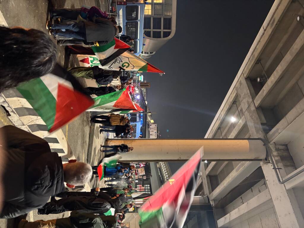 Protesta Palestina Malpensa 