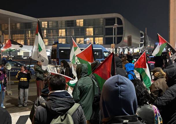 Protesta Palestina Malpensa 