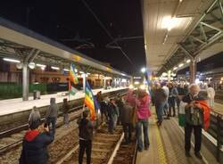 Saronno - Protesta per gaza in stazione - foto di Massimo Uboldi