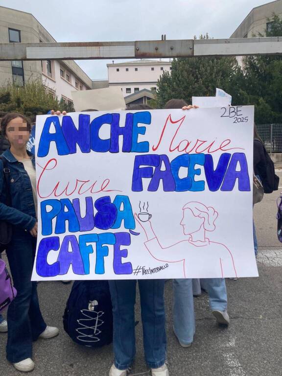 Sciopero degli studenti al liceo Marie Curie di Tradate