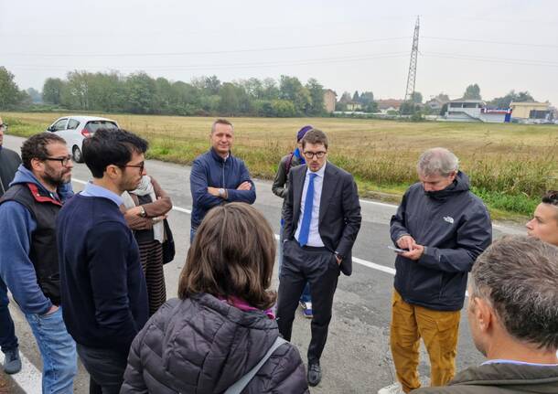 Sopralluogo per i lavori del biciplan metropolitano