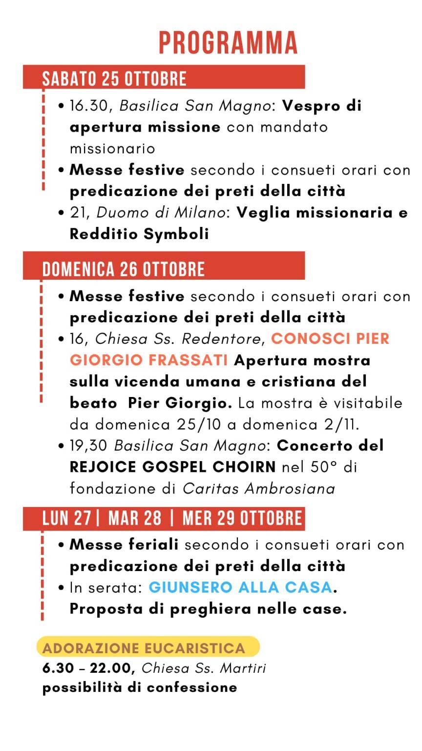 "Talità Kum", missione cittadina a Legnano