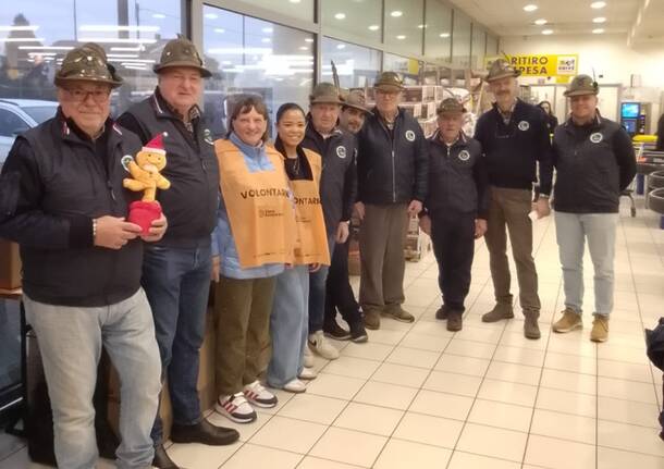 alpini alla raccolta alimentare