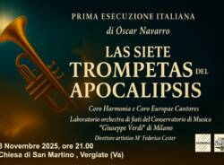 A Vergiate la prima italiana di “The Seven Trumpets of Apocalypse”. Grande evento musicale con l’orchestra di fiati del Conservatorio Giuseppe Verdi di Milano