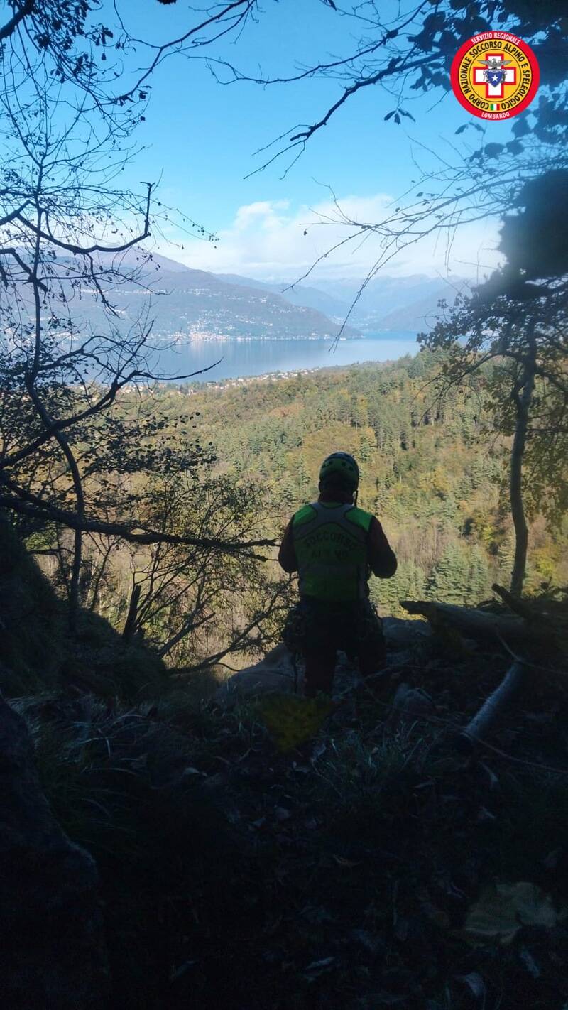 Esercitazione  a Castelveccana per il CNSAS