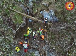 Esercitazione  a Castelveccana per il CNSAS