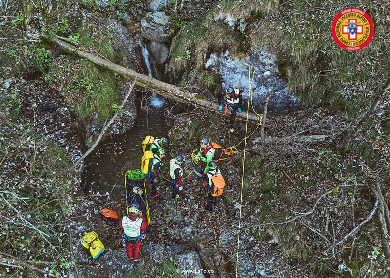 Esercitazione  a Castelveccana per il CNSAS