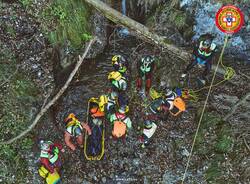 Esercitazione  a Castelveccana per il CNSAS