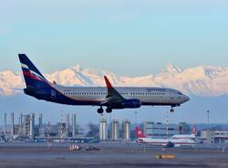 737-800 Aeroflot in atterraggio a Malpensa