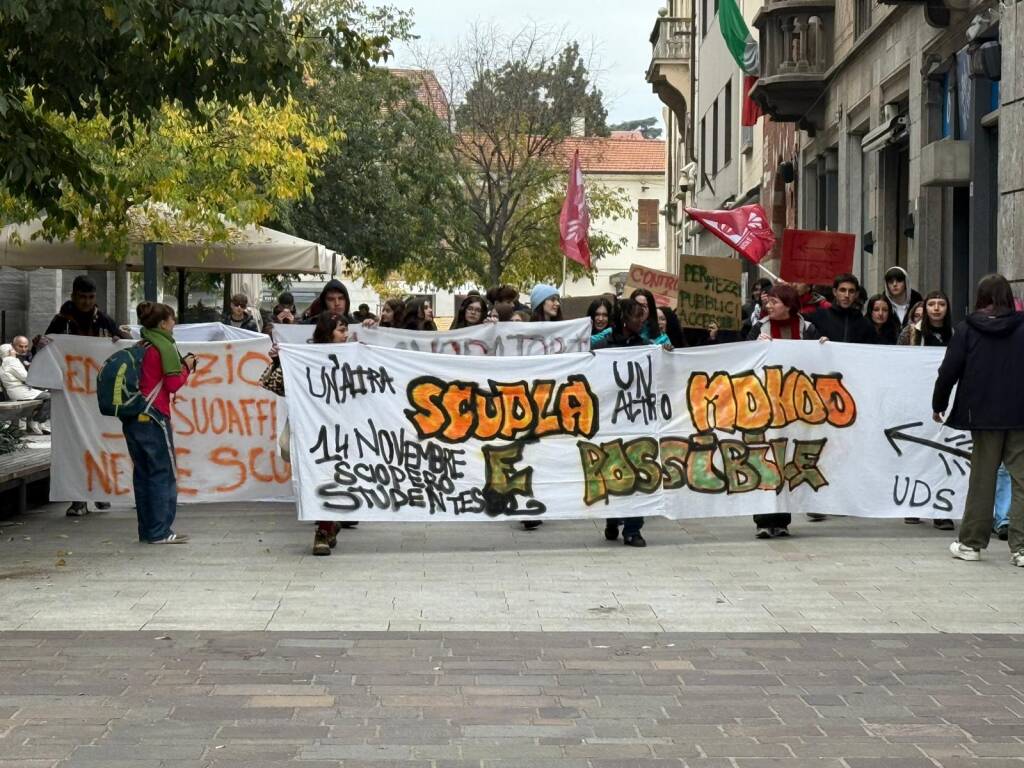 Corteo a Legnano per lo sciopero di Unione degli Studenti