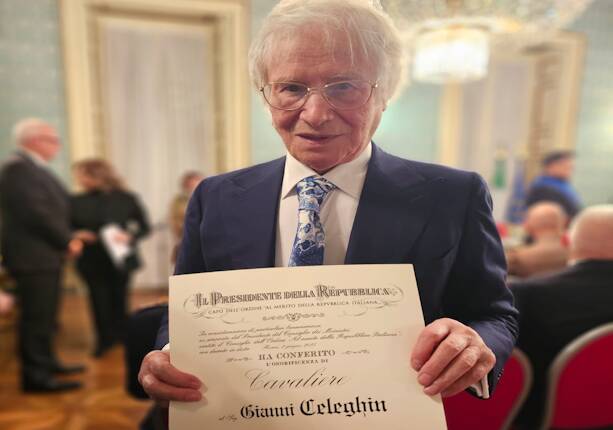 Gianni Celeghin, sarto legnanese, nominato cavaliere della Repubblica