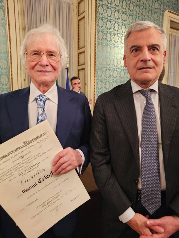 Gianni Celeghin, sarto legnanese, nominato cavaliere della Repubblica